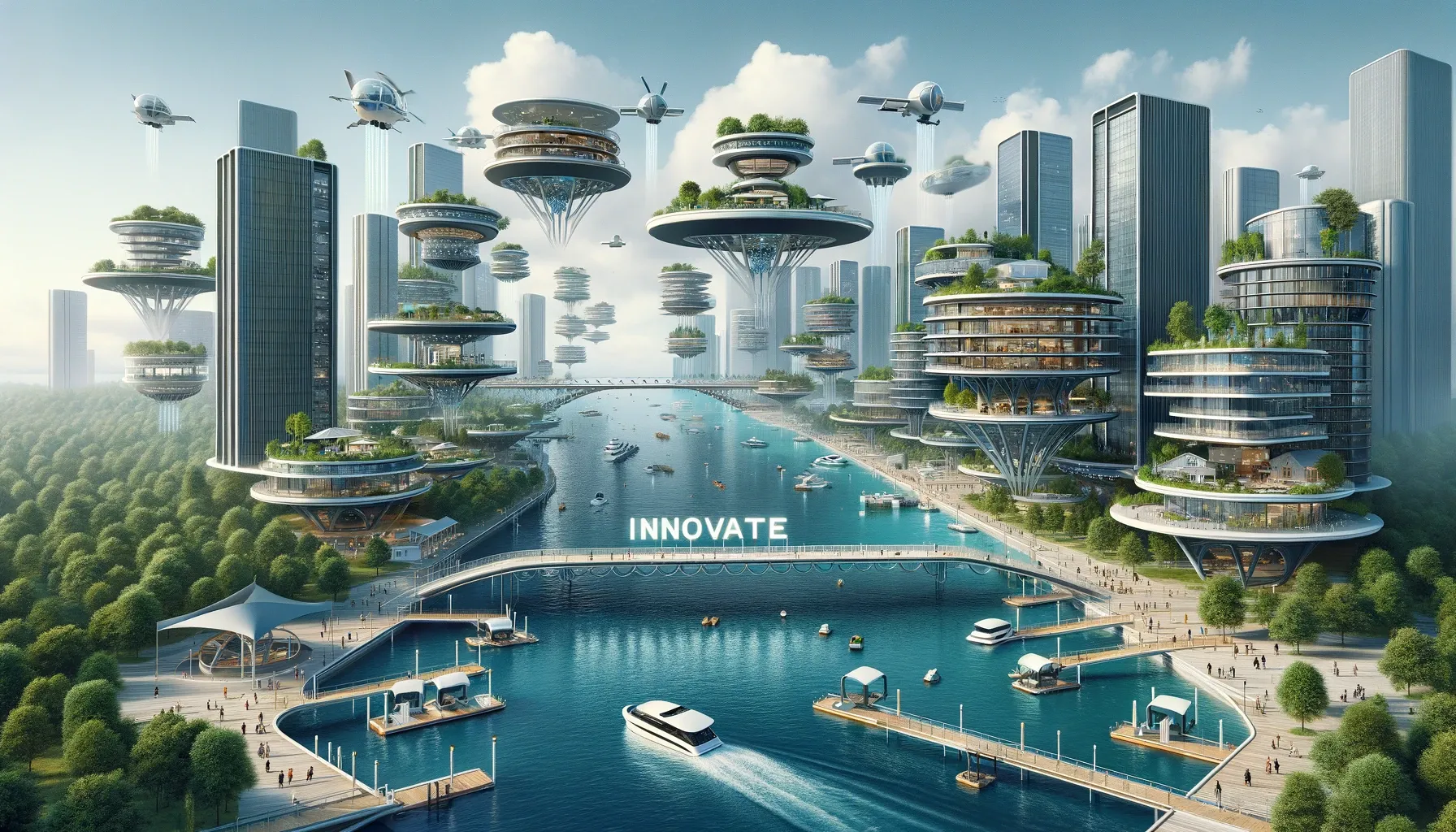 2024 How To Innovate With Floating Architecture Concepts Archova Visuals   DALL·E 2024 01 09 17.54.07 A Hyper Realistic Wide Format Image 16 9 Ratio Depicting How To Innovate With Floating Architecture Concepts. The Image Shows A Futuristic Cityscape.webp