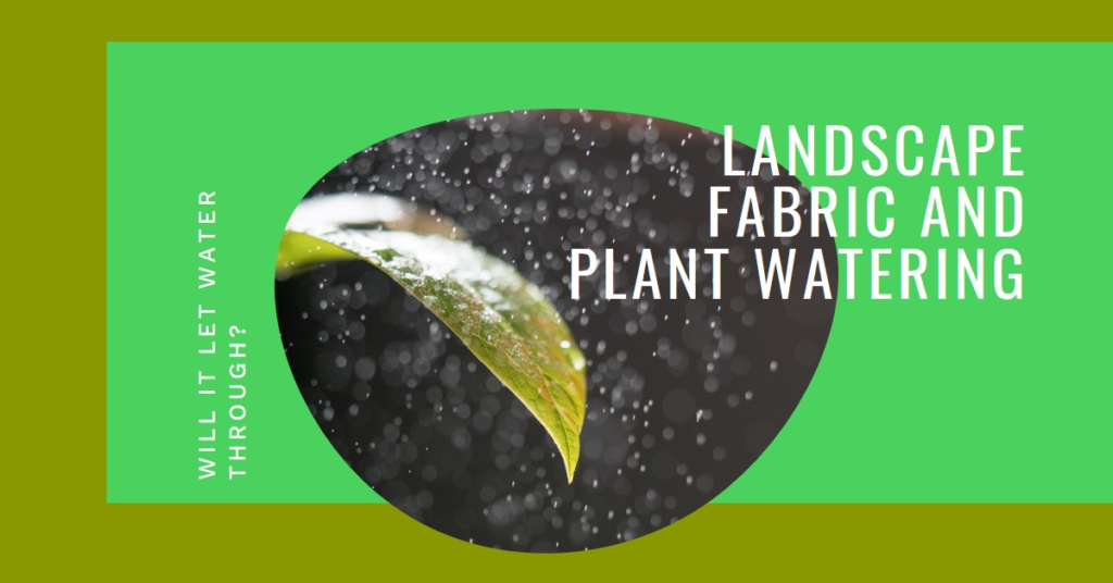 Will Landscape Fabric Let Water Through for Plants?