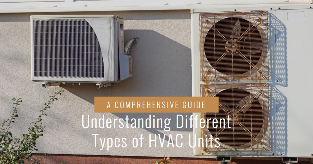 The prompt is : Generate a 16;9 image for the blog title “HVAC Unit: Understanding Different Types” make it professional and the primary colours are white, black and gray