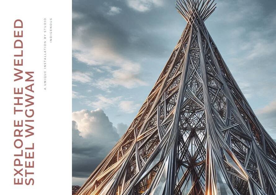 Welded Steel Wigwam by Studio Indigenous at Exhibit Columbus