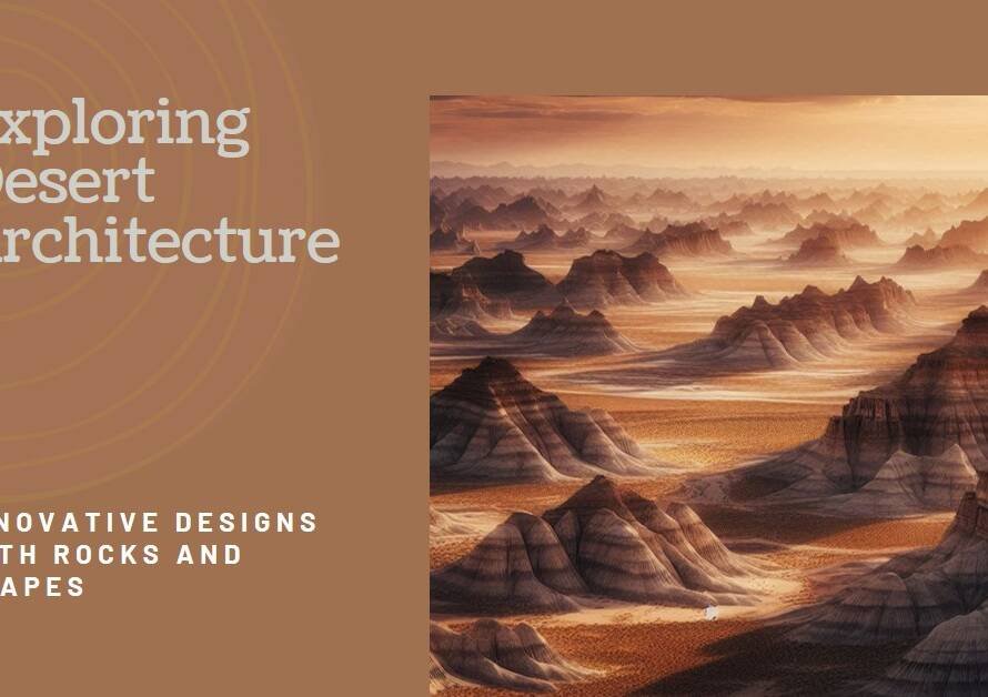 Architectural Possibilities of Combining Desert Rocks and Geometric Forms by Amey Kandalga