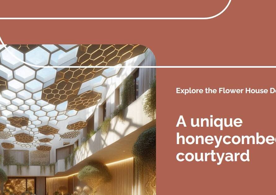 Flower House by NO Architecture: A Honeycombed Courtyard Design