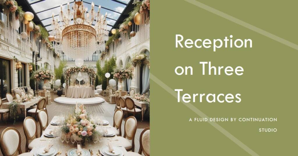 Reception on Three Terraces: A Fluid Design by Continuation Studio