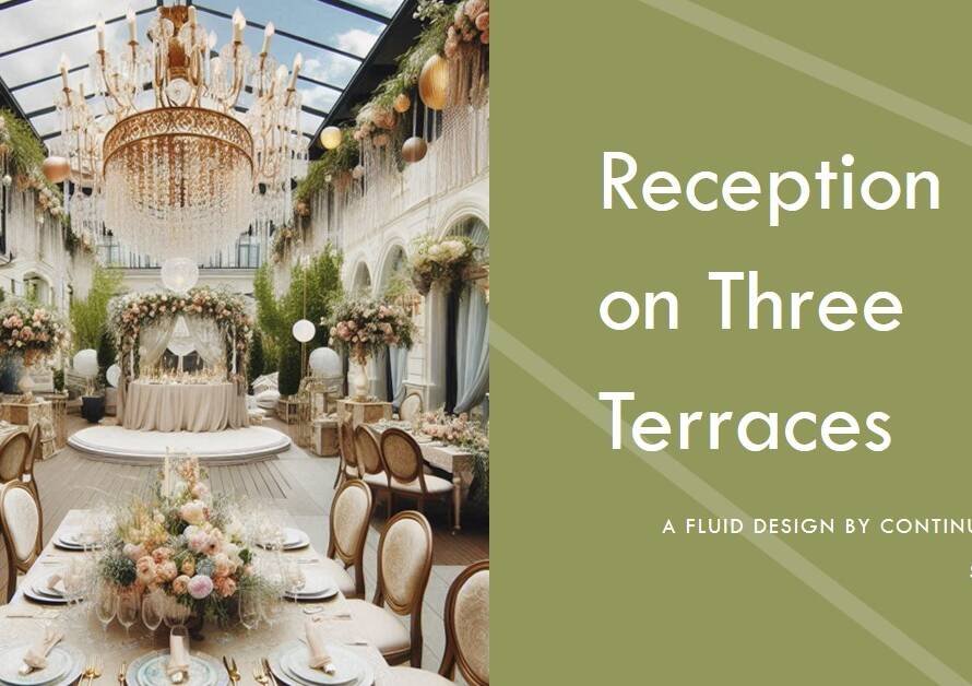 Reception on Three Terraces: A Fluid Design by Continuation Studio