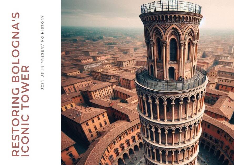 Bologna’s 12th Century Leaning Tower Restoration Project